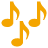 emojione monotone musical notes
